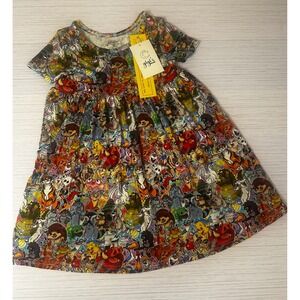 Weiwei Gigi's Closet Bamboo Viscose Character Print Dress Toddler Girls 3T NEW